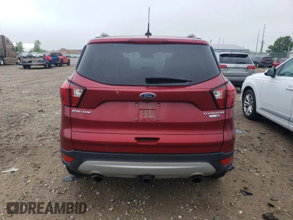 2019 Ford Escape Titanium with VIN 1FMCU9J97KUC01825, listed as a Copart auction lot 59720395 with 52,425 mi miles and Clean title. Bid and sale history available at DreamBid. Image 6.