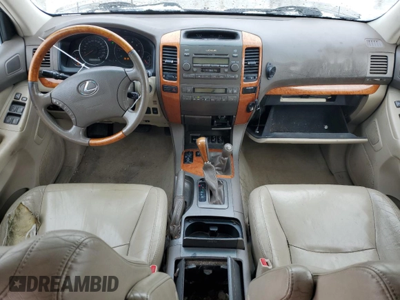 2005 Lexus GX with VIN JTJBT20X250074971, listed as a Copart auction lot 44061045 with 285,381 mi miles and Clean Title. Bid and sale history available at carsss.com. Image 8.