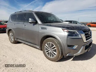 2022 Nissan Armada SL with VIN JN8AY2BD8N9676096, listed as a Copart auction lot 86125944 with 117,106 mi miles and Salvage Title. Bid and sale history available at carsss.com. Image 4.