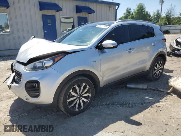 2017 Kia Sportage EX with VIN KNDPNCACXH7271872, listed as a Copart auction lot 57951105 with 107,072 mi miles and Salvage title. Bid and sale history available at DreamBid. Image 1.