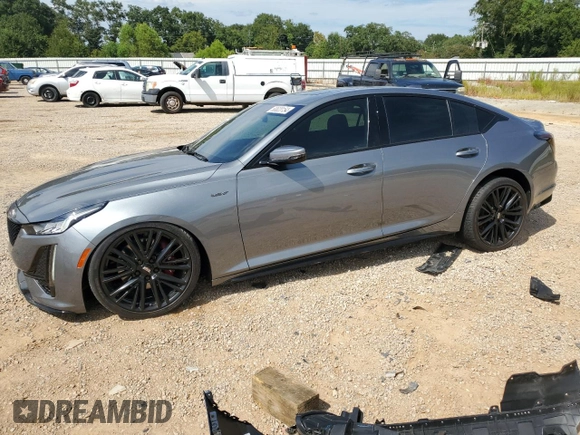 2020 Cadillac CT5 V-Series with VIN 1G6DR5RW4L0141141, listed as a Copart auction lot 68820154 with 21,479 mi miles and Salvage Title. Bid and sale history available at carsss.com. Image 1.