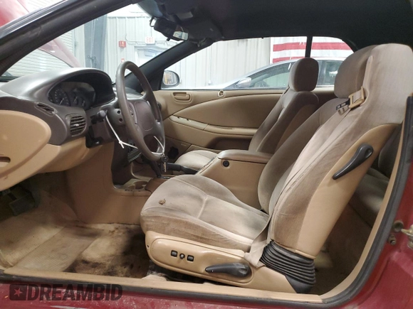 1996 Chrysler Sebring z VIN 3C3EL45X7TT267559, wystawiony jako Copart lot #56020395 z przebiegiem 66 026 mil mil oraz Tytuł czysty. Historia ofert i sprzedaży dostępna na DreamBid. Obrazek 7.