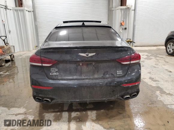2018 Genesis G80 Sport z VIN KMHGN4JB9JU248356, wystawiony jako Copart lot #48668985 z przebiegiem 133 495 mil mil oraz Nie do naprawy • Non repairable. Historia ofert i sprzedaży dostępna na DreamBid. Obrazek 6.