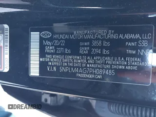 2023 Hyundai Elantra SEL z VIN 5NPLM4AG7PH089485, wystawiony jako IAAI lot #41334865 z przebiegiem 35 978 mil mil oraz . Historia ofert i sprzedaży dostępna na DreamBid. Obrazek 9.