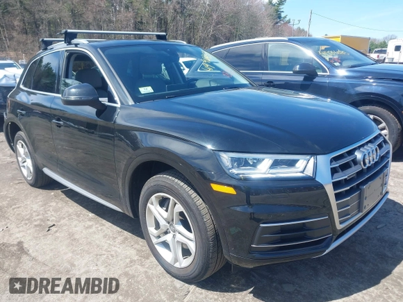 2018 Audi Q5 Premium Plus with VIN WA1BNAFY9J2141646, listed as a IAAI auction lot 41996459 with 55,311 mi miles. Bid and sale history available at carsss.com. Image 1.