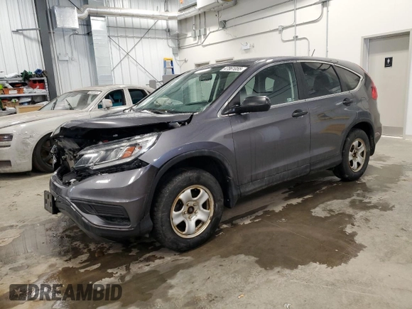 2016 Honda CR-V LX with VIN 2HKRM4H36GH125826, listed as a Copart auction lot 47861055 with 179,289 mi miles and Salvage Title. Bid and sale history available at carsss.com. Image 1.