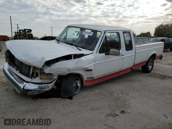 1992 Ford F-150 with VIN 1FTEX15N5NKA30134, listed as a Copart auction lot 76131814 with 213,258 mi miles and Salvage Title. Bid and sale history available at carsss.com. Image 1.