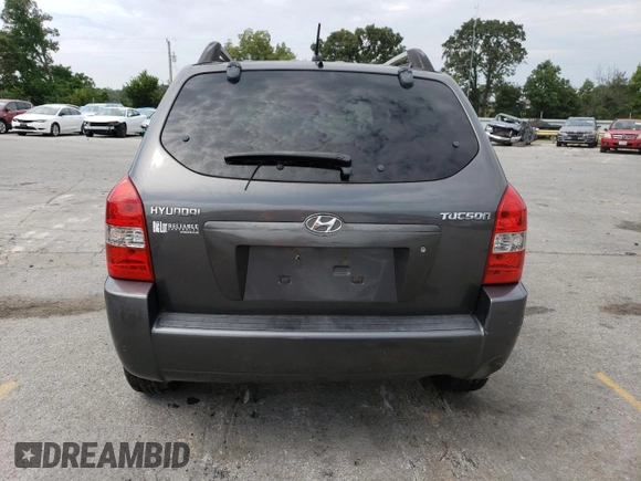 2008 Hyundai Tucson GLS with VIN KM8JM12B88U733619, listed as a Copart auction lot 68029124 with 0 mi miles and Salvage Title. Bid and sale history available at carsss.com. Image 6.