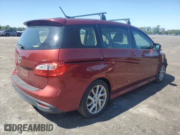 2012 Mazda 5 Grand Touring with VIN JM1CW2DLXC0139813, listed as a Copart auction lot 69896404 with 94,153 mi miles and Salvage Title. Bid and sale history available at DreamBid. Image 3.
