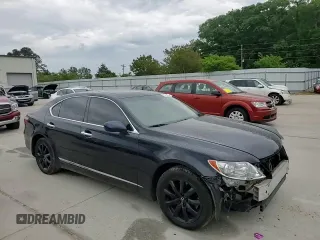 2007 Lexus LS 460 with VIN JTHBL46F975008533, listed as a Copart auction lot 55954265 with 182,192 mi miles and Salvage title. Bid and sale history available at DreamBid. Image 13.