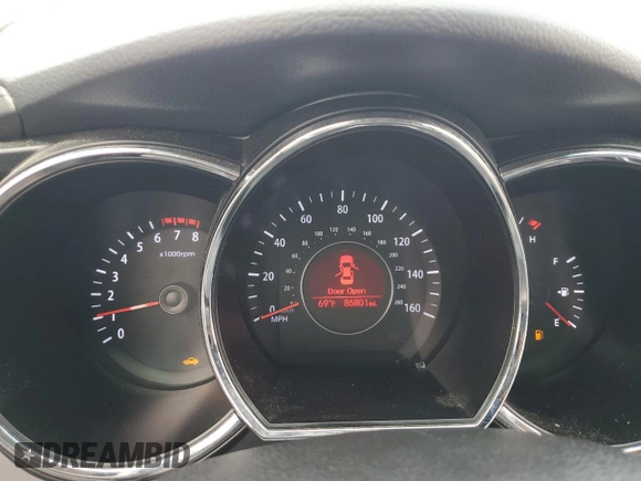 2013 Kia Optima EX with VIN 5XXGN4A79DG222138, listed as a Copart auction lot 56686335 with 85,801 mi miles and Salvage title. Bid and sale history available at DreamBid. Image 9.