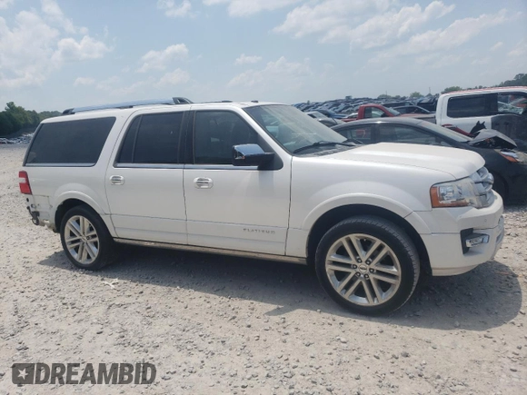 2017 Ford Expedition Max Platinum with VIN 1FMJK1MT6HEA81170, listed as a Copart auction lot 61833725 with 102,767 mi miles and Salvage title. Bid and sale history available at DreamBid. Image 4.