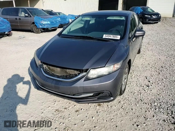 2015 Honda Civic LX with VIN 19XFB2F57FE018983, listed as a Copart auction lot 54947805 with 312,148 mi miles and Salvage Title. Bid and sale history available at DreamBid. Image 13.