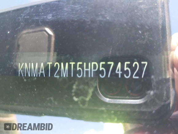 2017 Nissan Rogue SV with VIN KNMAT2MT5HP574527, listed as a IAAI auction lot 41050779 with 97,524 mi miles. Bid and sale history available at carsss.com. Image 17.