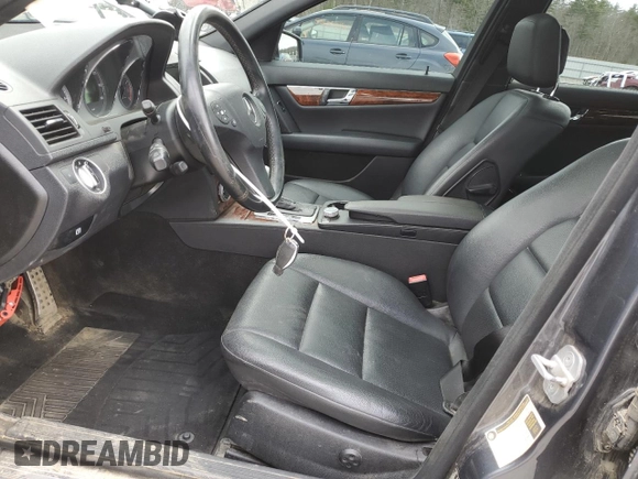 2011 Mercedes-Benz C 300 Sport with VIN WDDGF8BB8BR140117, listed as a Copart auction lot 53452895 with 137,509 mi miles and Salvage title. Bid and sale history available at DreamBid. Image 7.
