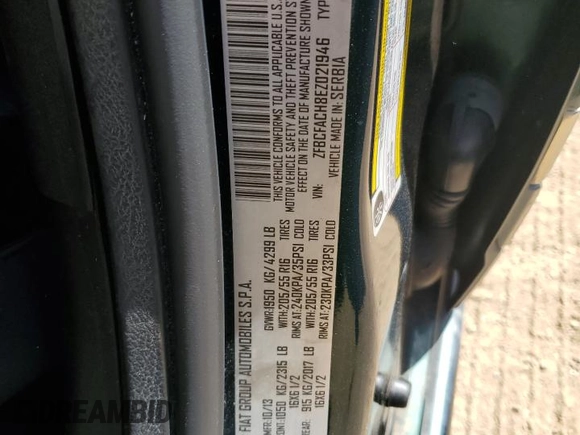 2014 FIAT 500L Lounge with VIN ZFBCFACH8EZ021946, listed as a Copart auction lot 68133844 with 104,017 mi miles and Salvage Title. Bid and sale history available at carsss.com. Image 12.