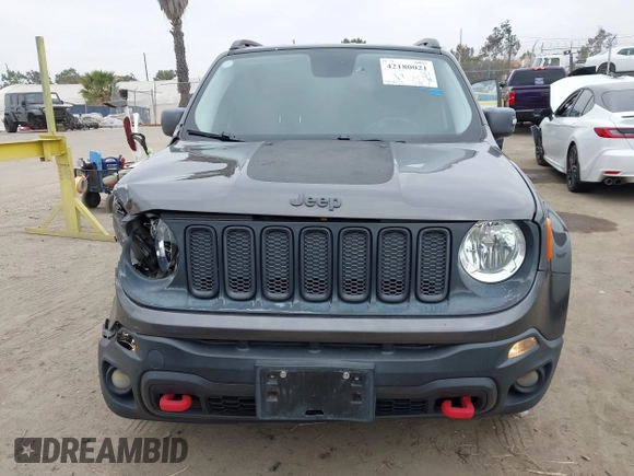 2016 Jeep Renegade Trailhawk with VIN ZACCJBCT0GPD72437, listed as a IAAI auction lot 42180021 with 115,427 mi miles and . Bid and sale history available at carsss.com. Image 12.