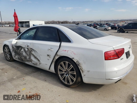 2013 Audi A8 L 3.0L with VIN WAURGAFD8DN012566, listed as a Copart auction lot 42654125 with 84,315 mi miles and Salvage Title. Bid and sale history available at carsss.com. Image 2.