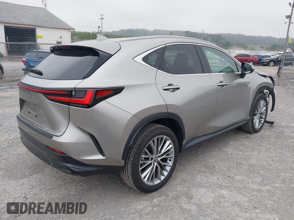 2025 Lexus NX 350 Luxury with VIN 2T2HGCEZ0SC062106, listed as a IAAI auction lot 42604940 with 3,775 mi miles and . Bid and sale history available at DreamBid. Image 4.