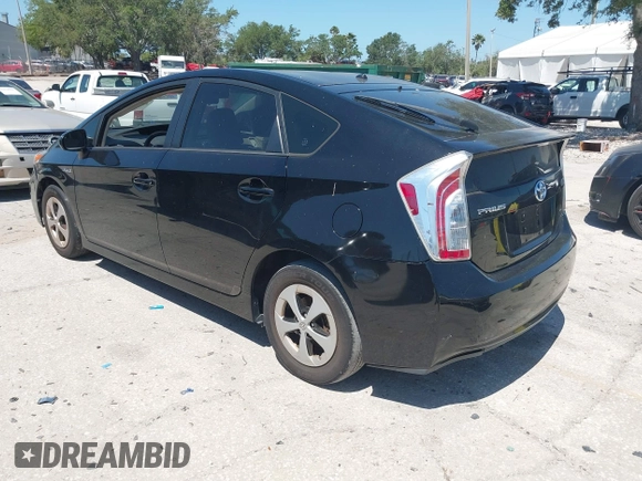 2012 Toyota Prius One with VIN JTDKN3DU8C0333155, listed as a IAAI auction lot 42062427 with 190,320 mi miles. Bid and sale history available at carsss.com. Image 3.