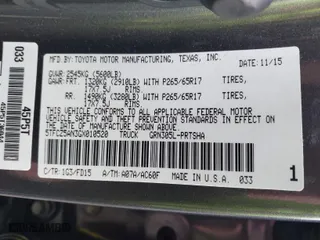 2016 Toyota Tacoma SR with VIN 5TFCZ5AN3GX010520, listed as a IAAI auction lot 41699080 with 65,877 mi miles. Bid and sale history available at carsss.com. Image 9.