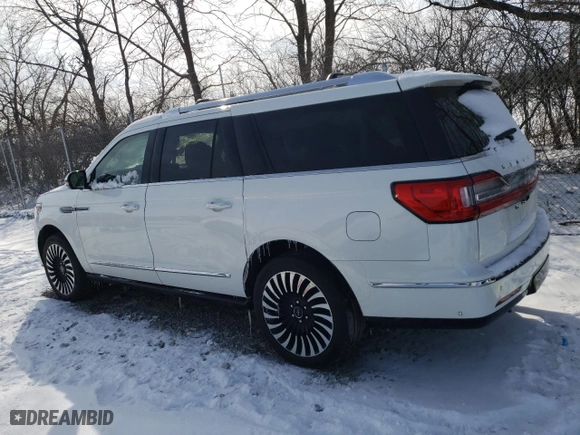 2021 Lincoln Navigator L Black Label with VIN 5LMJJ3TTXMEL00316, listed as a Copart auction lot 44690355 with 20,296 mi miles and Salvage Title. Bid and sale history available at carsss.com. Image 2.