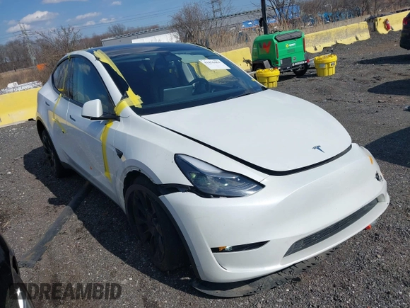 2023 Tesla Model Y Long Range with VIN 7SAYGDEE4PF780951, listed as a IAAI auction lot 41856461 with 63,317 mi miles. Bid and sale history available at carsss.com. Image 1.