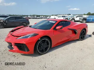 2024 Chevrolet Corvette 1LT with VIN 1G1YA2D49R5123569, listed as a Copart auction lot 52637345 with 5,199 mi miles and Salvage title. Bid and sale history available at DreamBid. Image 1.