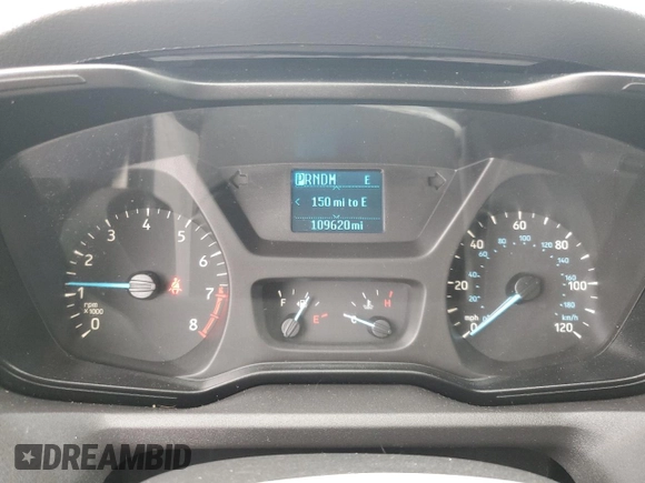 2018 Ford Transit with VIN 1FTYR1ZM2JKB52288, listed as a Copart auction lot 58154535 with 109,620 mi miles and Salvage title. Bid and sale history available at DreamBid. Image 9.
