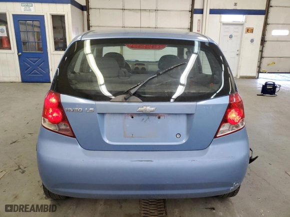 2005 Chevrolet Aveo LS with VIN KL1TD62645B476518, listed as a Copart auction lot 79022354 with 127,946 mi miles and Salvage Title. Bid and sale history available at carsss.com. Image 6.