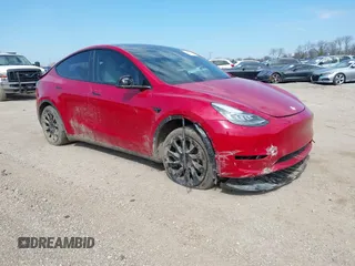 2023 Tesla Model Y Long Range with VIN 7SAYGDEE6PA157652, listed as a IAAI auction lot 41866777 with 22,584 mi miles. Bid and sale history available at carsss.com. Image 1.