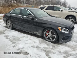 2015 Mercedes-Benz C-Class C 400 with VIN 55SWF6GB6FU009572, listed as a Copart auction lot 85544384 with 230,833 mi miles and Clean Title. Bid and sale history available at carsss.com. Image 4.