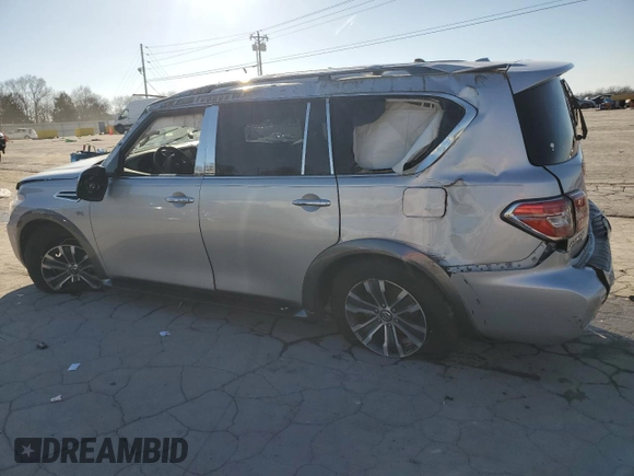 2017 Nissan Armada Platinum z VIN JN8AY2NDXH9010339, wystawiony jako Copart lot #47546625 z przebiegiem Nie podano mil oraz Szkoda całkowita • Salvage title. Historia ofert i sprzedaży dostępna na DreamBid. Obrazek 2.