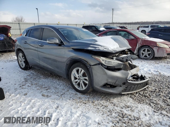 2017 Infiniti QX30 Sport with VIN SJKCH5CP8HA035190, listed as a Copart auction lot 41822215 with 112,921 mi miles and Salvage title. Bid and sale history available at DreamBid. Image 4.