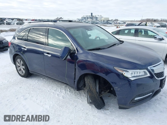 2016 Acura MDX Advance with VIN 5FRYD4H94GB037774, listed as a IAAI auction lot 41345763 with 133,045 mi miles and . Bid and sale history available at DreamBid. Image 1.
