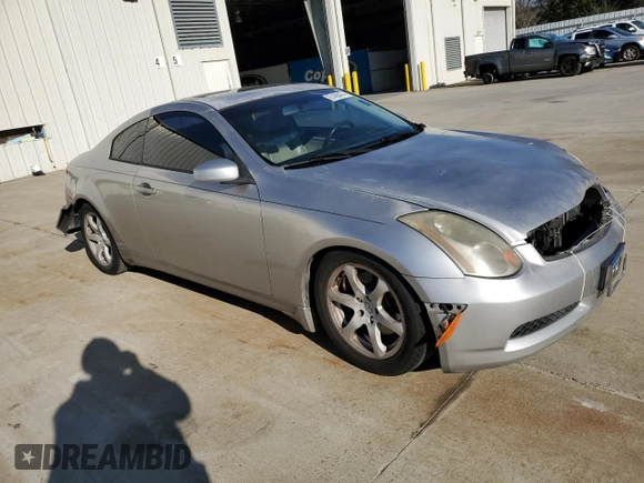 2005 Infiniti G35 Coupe with VIN JNKCV54E45M423602, listed as a Copart auction lot 87466474 with 197,932 mi miles and Salvage Title. Bid and sale history available at carsss.com. Image 4.