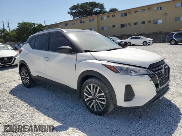 2023 Nissan Kicks SV with VIN 3N1CP5CV7PL526381, listed as a Copart auction lot 48503015 with 14,808 mi miles and Salvage Title. Bid and sale history available at DreamBid. Image 4.