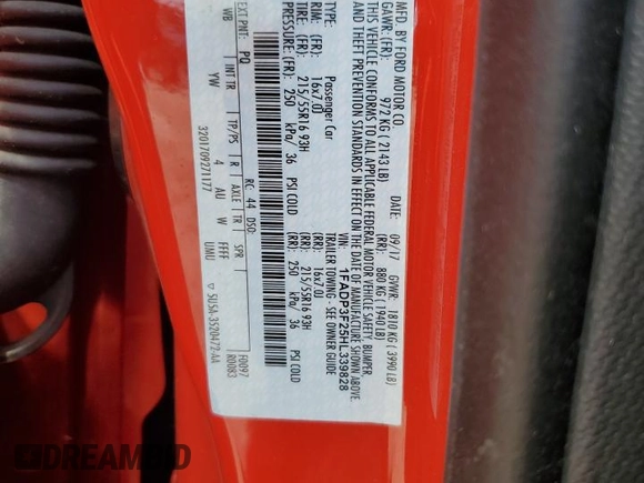2017 Ford Focus SE z VIN 1FADP3F25HL339828, wystawiony jako Copart lot #61400925 z przebiegiem 69 806 mil mil oraz Szkoda całkowita • Salvage title. Historia ofert i sprzedaży dostępna na DreamBid. Obrazek 12.