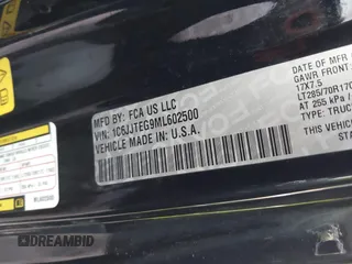 2021 Jeep Gladiator Mojave с VIN 1C6JJTEG9ML602500, выставлен на аукционе IAAI как лот 41725955 с пробегом 81 549 миль миль и . История ставок и продаж доступна на DreamBid. Изображение 9.