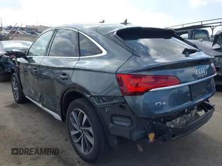 2023 Audi Q5 Sportback S line Premium Plus with VIN WA15AAFY2P2007434, listed as a IAAI auction lot 41482909 with 40,596 mi miles and . Bid and sale history available at DreamBid. Image 3.