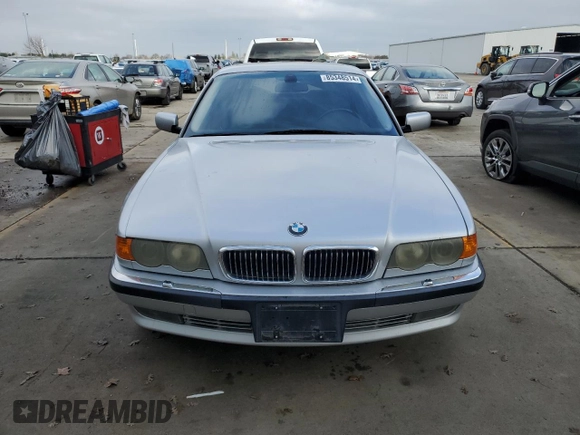 2000 BMW 7 Series 740iL with VIN WBAGH8340YDP13647, listed as a Copart auction lot 85348514 with 0 mi miles and Clean Title. Bid and sale history available at carsss.com. Image 5.
