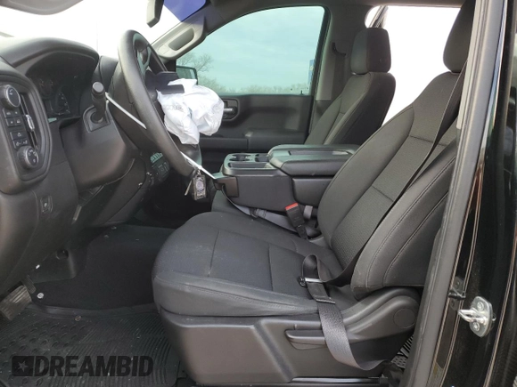 2021 Chevrolet Silverado 1500 Custom with VIN 1GCPYBEK9MZ394709, listed as a Copart auction lot 85477834 with 38,313 mi miles and Salvage Title. Bid and sale history available at DreamBid. Image 7.