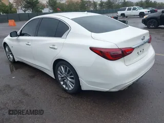 2019 Infiniti Q50 Signature Edition with VIN JN1EV7AP9KM514861, listed as a IAAI auction lot 41805236 with 58,286 mi miles and . Bid and sale history available at carsss.com. Image 3.