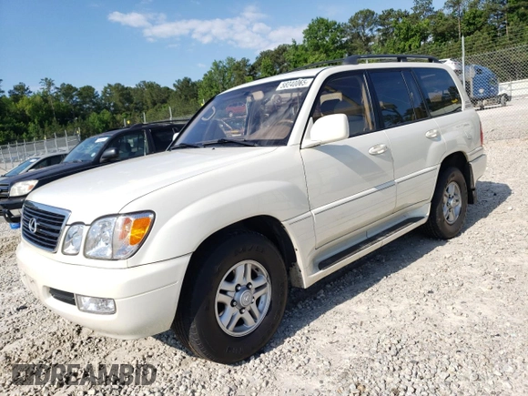 1998 Lexus LX 470 z VIN JT6HT00W3W0021133, wystawiony jako Copart lot #58240065 z przebiegiem 178 185 mil mil oraz Szkoda całkowita • Salvage title. Historia ofert i sprzedaży dostępna na DreamBid. Obrazek 1.