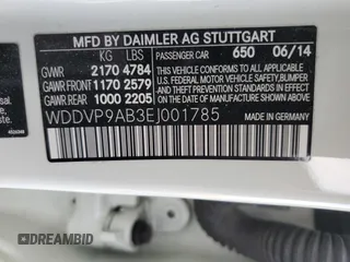 2014 Mercedes-Benz B Electric Drive with VIN WDDVP9AB3EJ001785, listed as a Copart auction lot 87238994 with 101,543 mi miles and Salvage Title. Bid and sale history available at DreamBid. Image 13.
