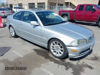 2002 BMW 3 Series 325Ci with VIN WBABN33452PG57400, listed as a IAAI auction lot 41947295 with 230,196 mi miles and . Bid and sale history available at DreamBid. Image 1.