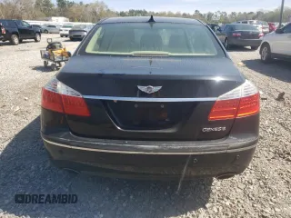 2009 Hyundai Genesis with VIN KMHGC46E69U041086, listed as a Copart auction lot 51020435 with 128,764 mi miles and Salvage Title. Bid and sale history available at DreamBid. Image 6.