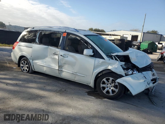 2007 Nissan Quest S with VIN 5N1BV28U47N122415, listed as a Copart auction lot 80193794 with 126,334 mi miles and Salvage Title. Bid and sale history available at carsss.com. Image 4.