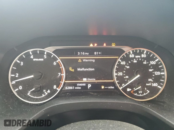 2021 Nissan Rogue S with VIN JN8AT3AA3MW005446, listed as a Copart auction lot 54001025 with 62,861 mi miles and Salvage title. Bid and sale history available at DreamBid. Image 9.