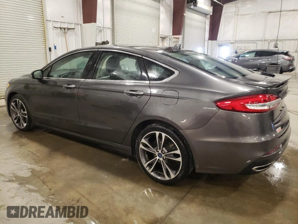 2019 Ford Fusion Titanium with VIN 3FA6P0D96KR222453, listed as a Copart auction lot 48074555 with 122,998 mi miles and Salvage Title. Bid and sale history available at carsss.com. Image 2.